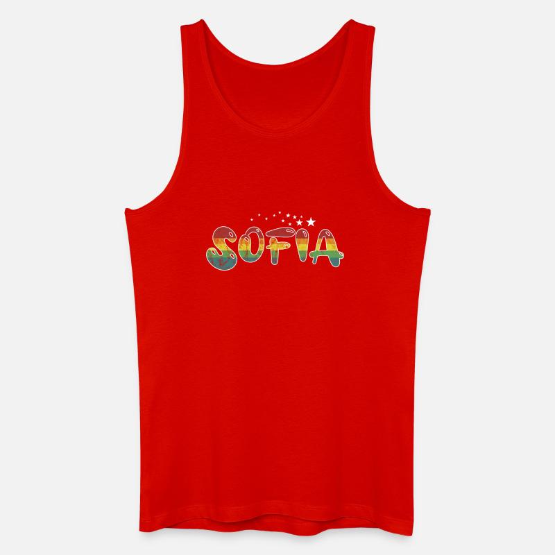 Nome Sofia Maiden name Gift - Canotta ecologica da uomo - rosso