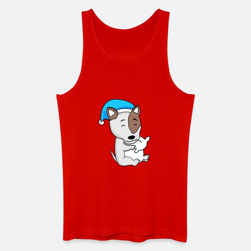 Hund Hunderasse Bullterrier - Männer Bio Tank Top - Rot