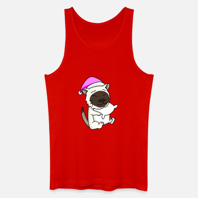 Katze Katzenrasse Birma - Männer Bio Tank Top - Rot