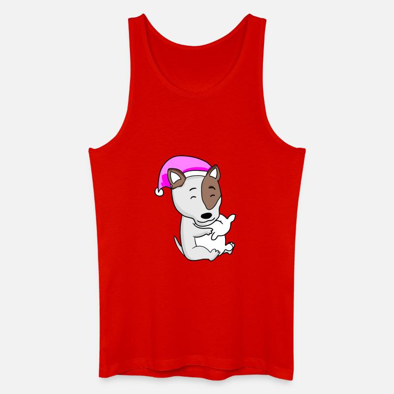 Hund Hunderasse Bullterrier - Männer Bio Tank Top - Rot
