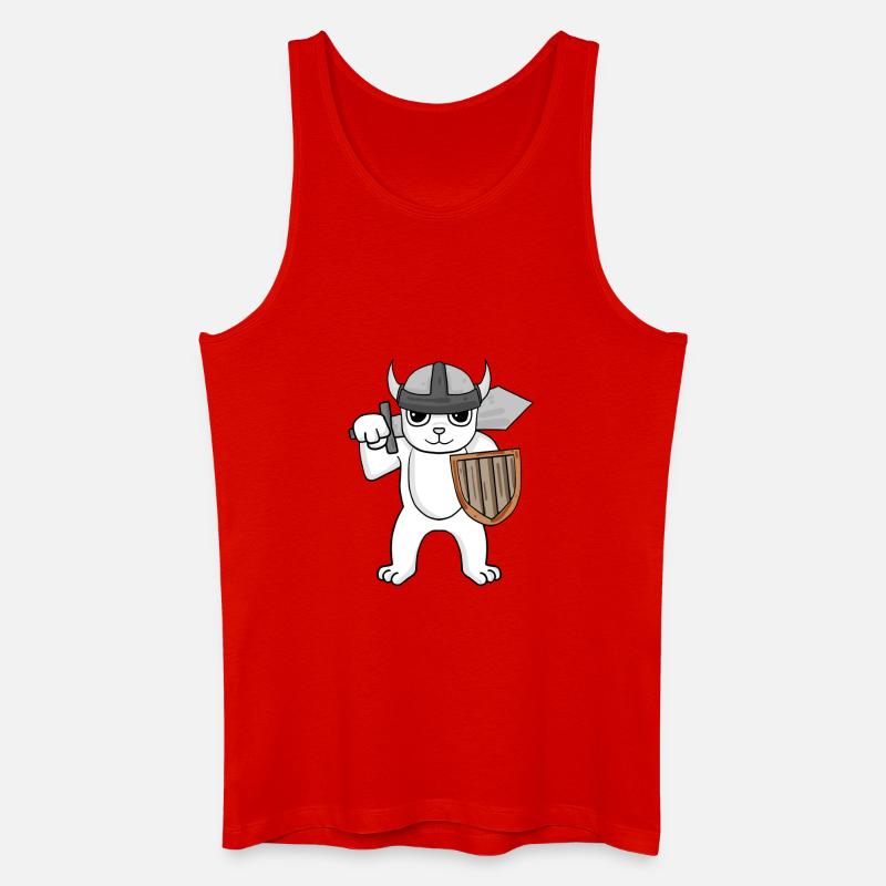 Wikinger Bär - Männer Bio Tank Top - Rot