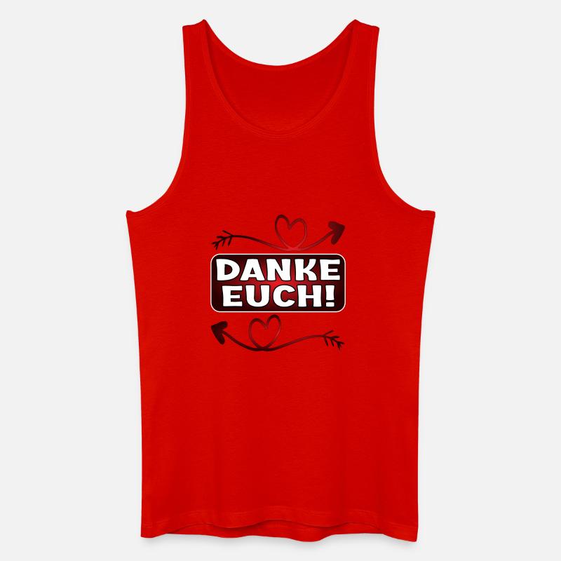 Dankeschön Geschenke - DANKE EUCH SPRÜCHE - Männer Bio Tank Top - Rot