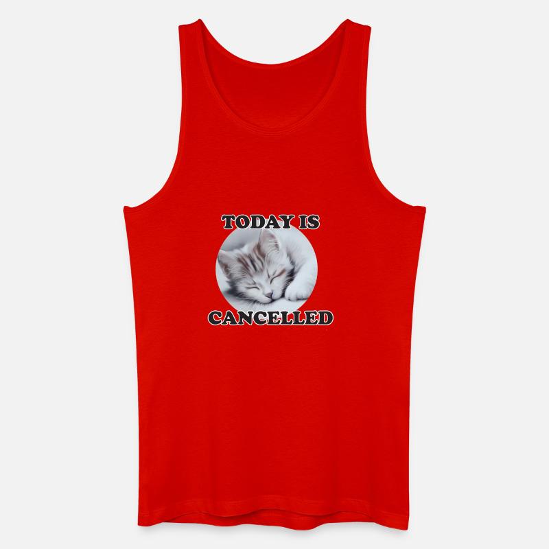 sleeping cat - Männer Bio Tank Top - Rot