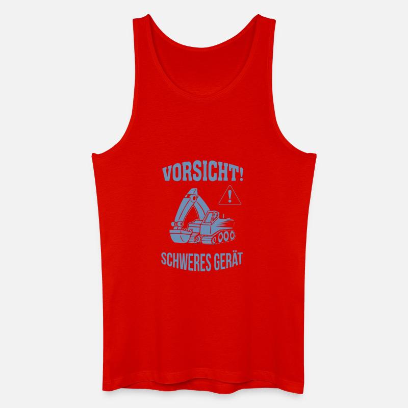 Bagger Baggerfahrer Baugeräteführer Schweres Gerät - Männer Bio Tank Top - Rot