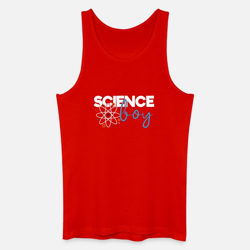 Science Boy - Männer Bio Tank Top - Rot