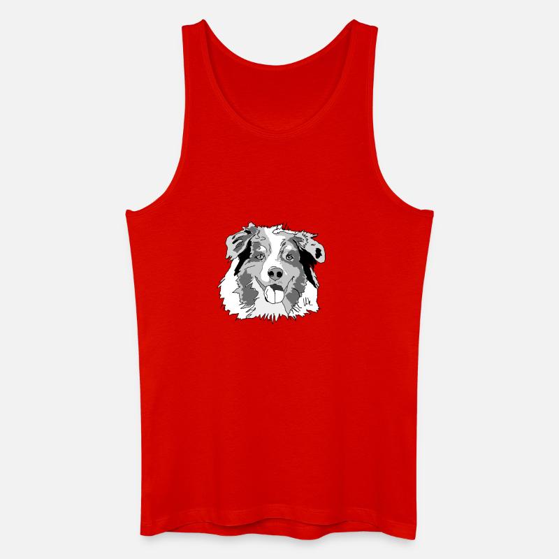 Australian Shepherd - Männer Bio Tank Top - Rot