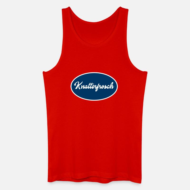 Knatterfrosch Statement Logo - Männer Bio Tank Top - Rot