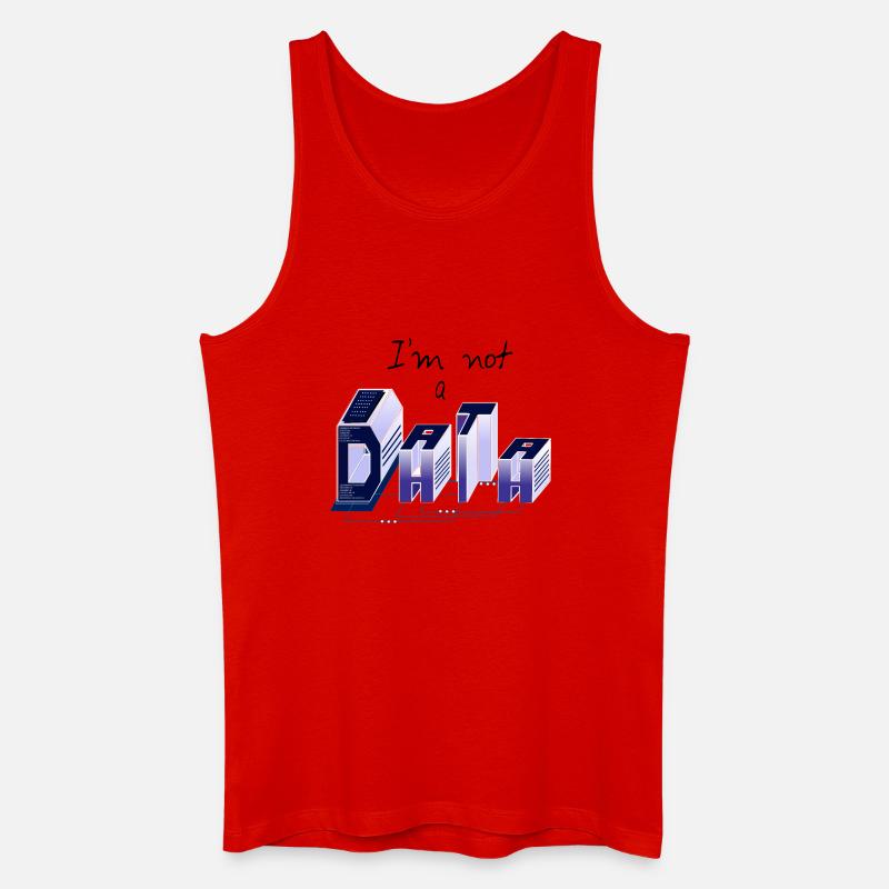 Ich bin kein DATA - Männer Bio Tank Top - Rot