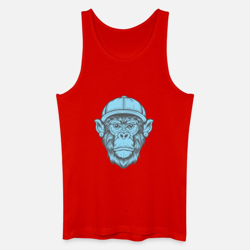 Funky Affe - Männer Bio Tank Top - Rot