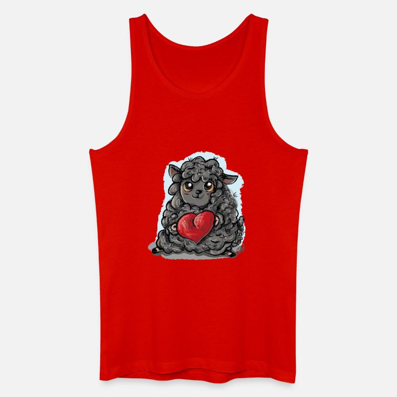 Schwarzes Schaaf - Männer Bio Tank Top - Rot