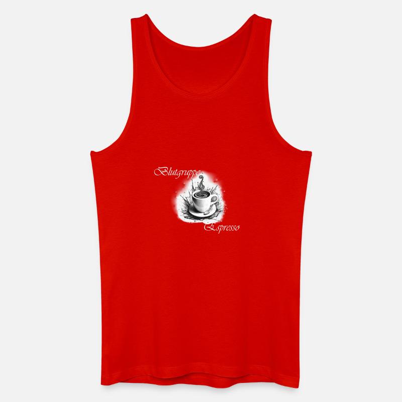 Blutgruppe espresso 2 weiß - Männer Bio Tank Top - Rot