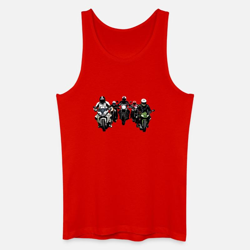 Biker Gruppe Farbe - Männer Bio Tank Top - Rot