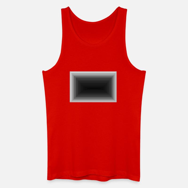 Schwarzer Grauton Tunnel Muster - Männer Bio Tank Top - Rot