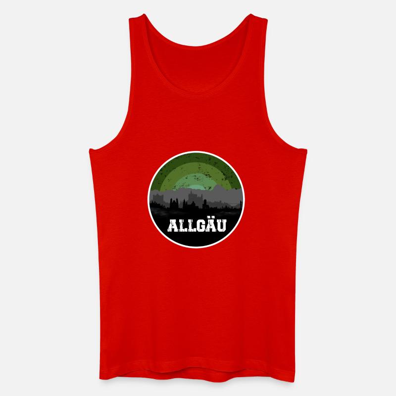Allgäu Original Skyline - Männer Bio Tank Top - Rot