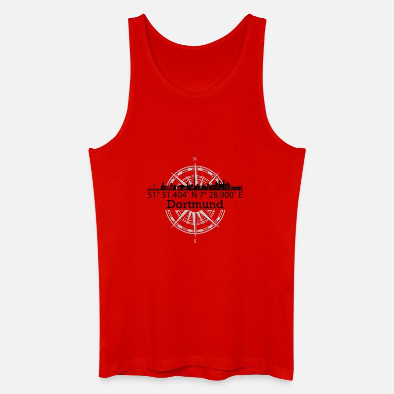 Skyline Dortmund - Männer Bio Tank Top - Rot