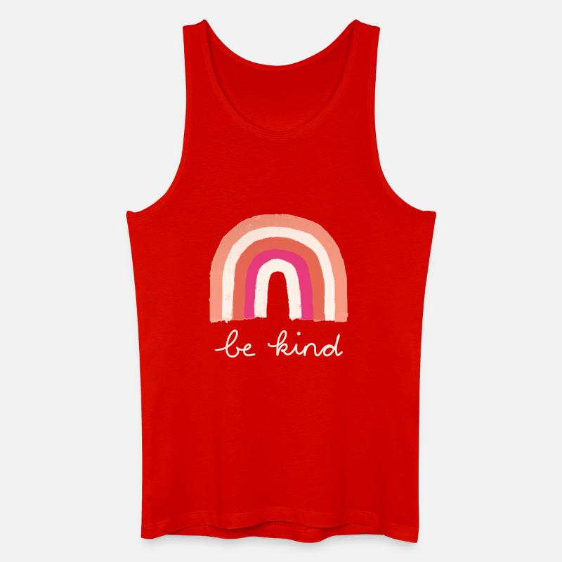 Be Kind Rainbow - Männer Bio Tank Top - Rot
