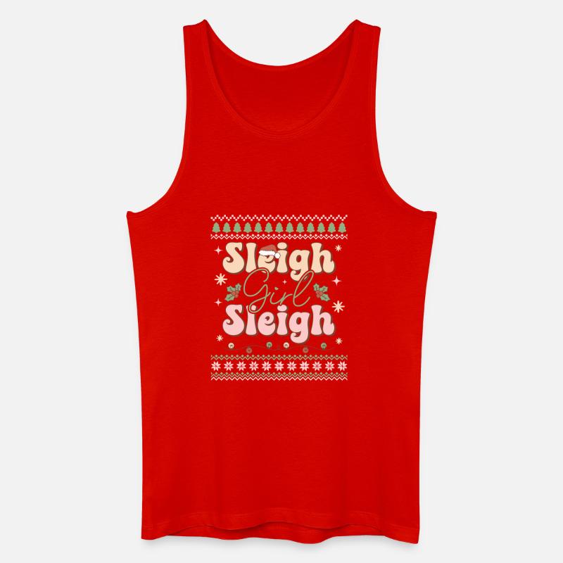 Hässlicher Weihnachtspullover - Männer Bio Tank Top - Rot