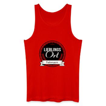Lieblingsort Fehmarn - Männer Bio Tank Top - Rot - Vorne