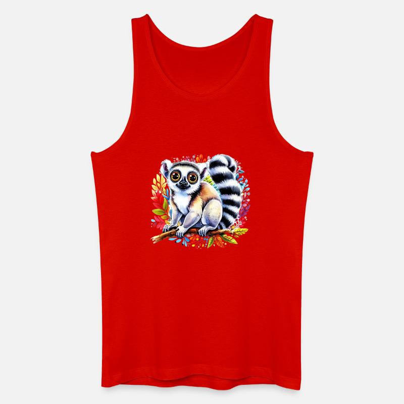 Lemur - Männer Bio Tank Top - Rot