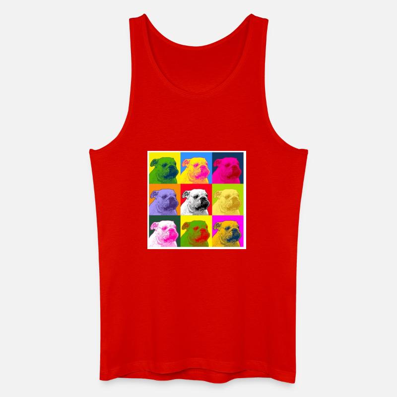 A bulldog - Men’s Organic Tank Top - red