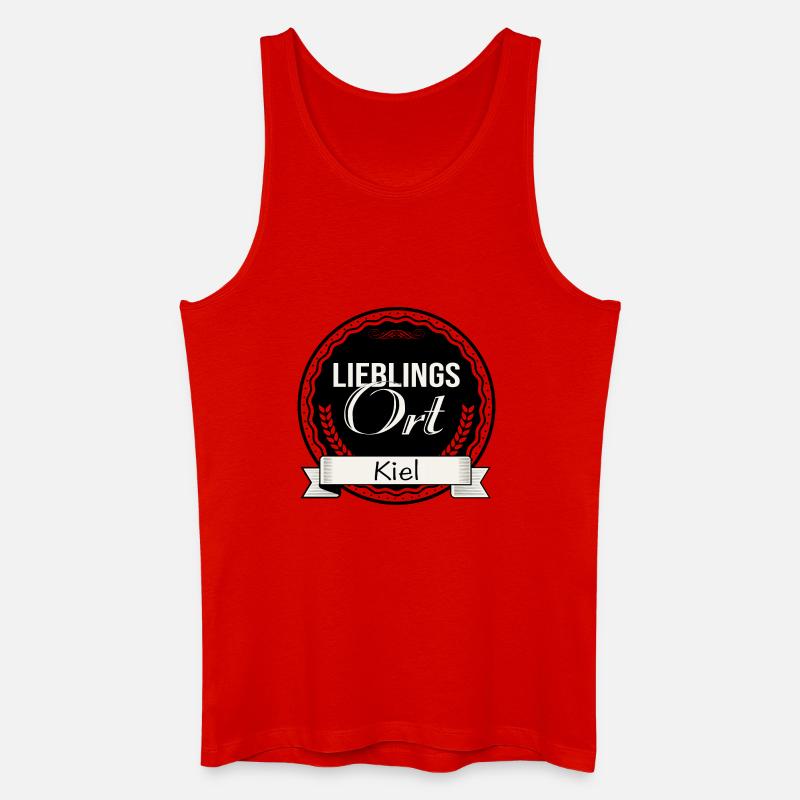 Lieblingsort Kiel - Männer Bio Tank Top - Rot