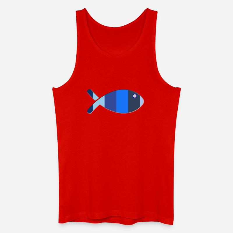 FISCH - Männer Bio Tank Top - Rot