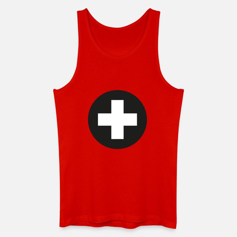 Plus Symbol - Männer Bio Tank Top - Rot