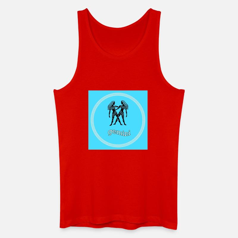 Zwillinge - Männer Bio Tank Top - Rot
