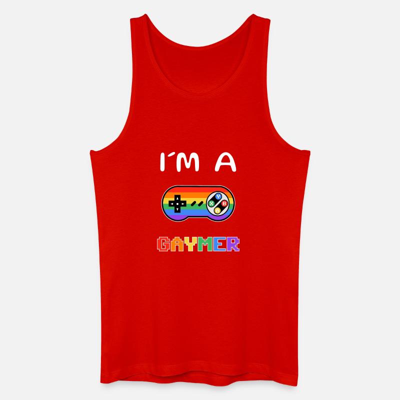 Pride-Gaming Controller Motiv - Männer Bio Tank Top - Rot