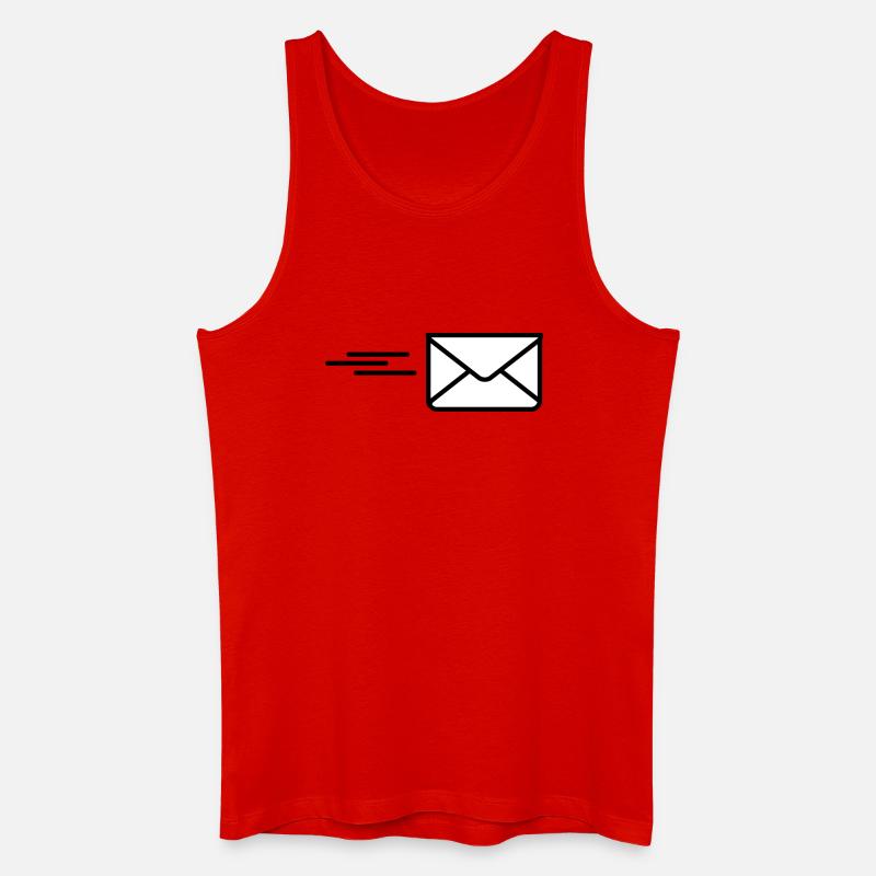 Senden Sie einen Logo-Brief - Männer Bio Tank Top - Rot