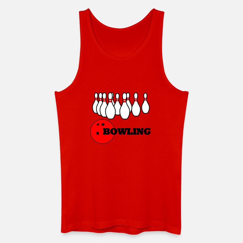 Bowling-Logo - Männer Bio Tank Top - Rot