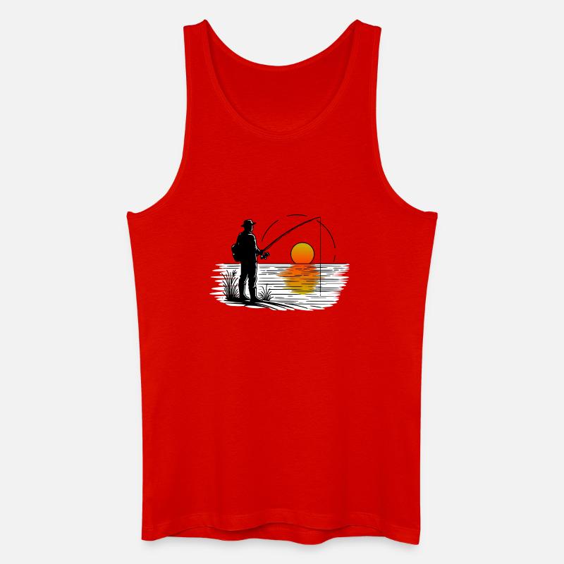 Angler 3 - Männer Bio Tank Top - Rot