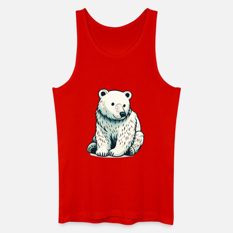 Eisbär - Männer Bio Tank Top - Rot