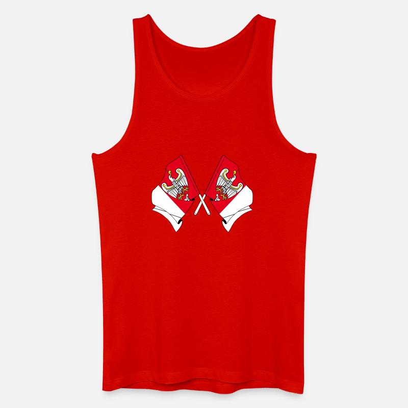 Zwei Flaggen Großpolen - Männer Bio Tank Top - Rot
