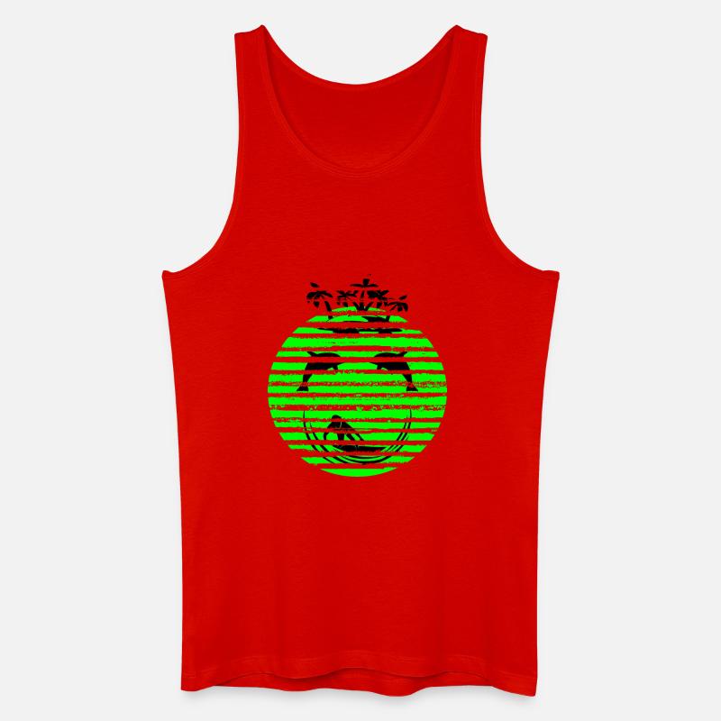 SMILEY Delfin - Männer Bio Tank Top - Rot