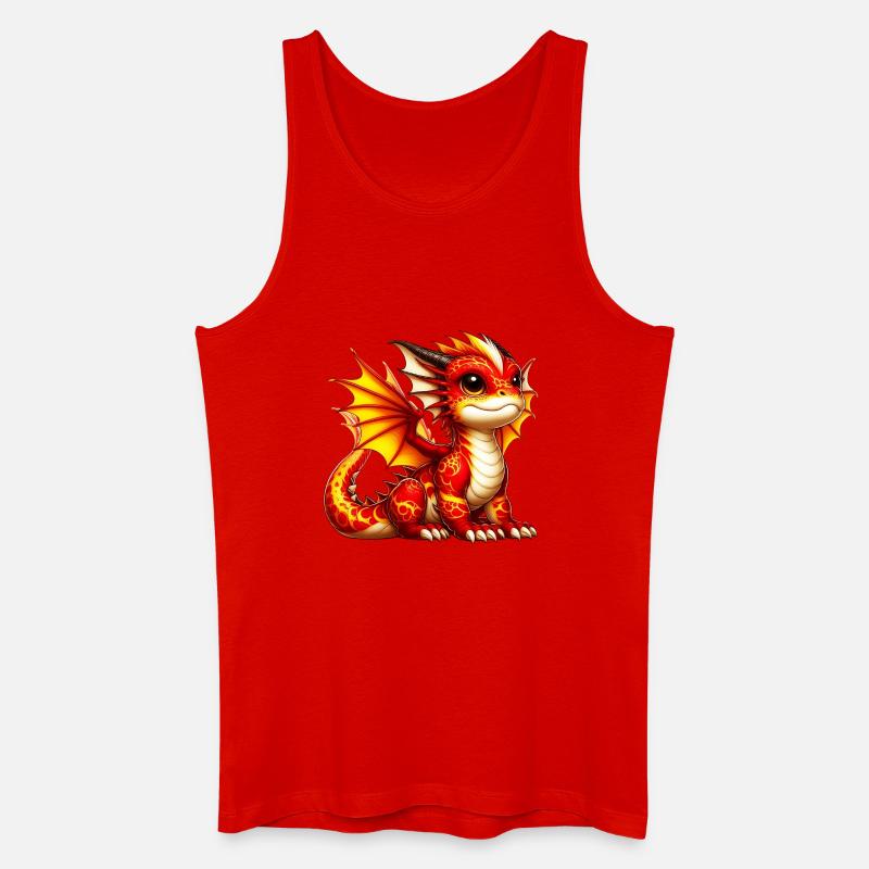 Drache - Männer Bio Tank Top - Rot