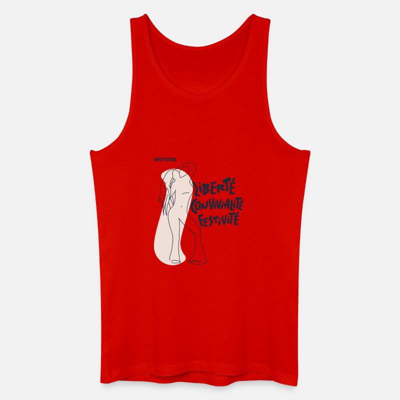 Fühl dich frei Mädchen - Männer Bio Tank Top - Rot