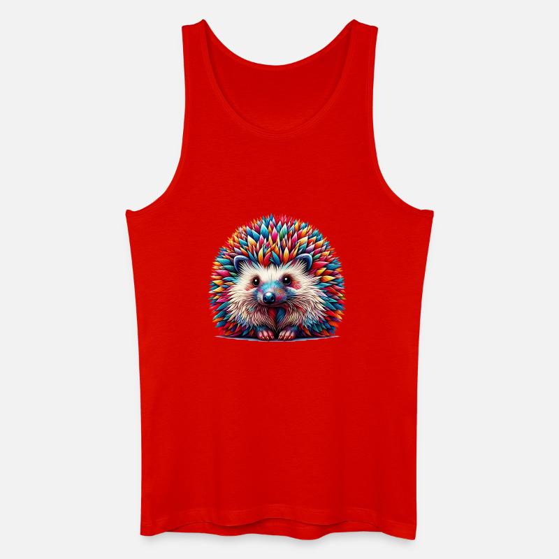 Igel - Männer Bio Tank Top - Rot