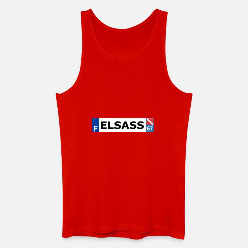 Elsass - Männer Bio Tank Top - Rot
