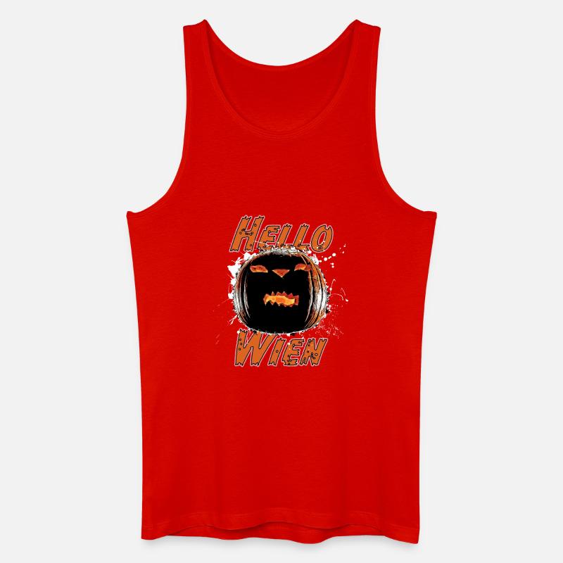 Hello Wien - Männer Bio Tank Top - Rot