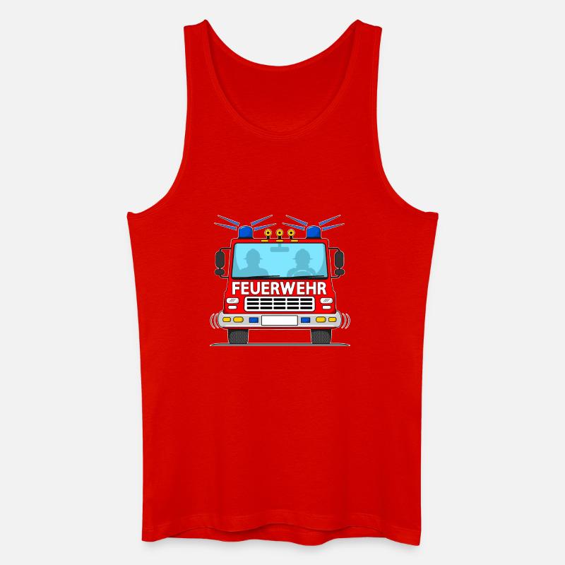 Feuerwehrauto - Männer Bio Tank Top - Rot