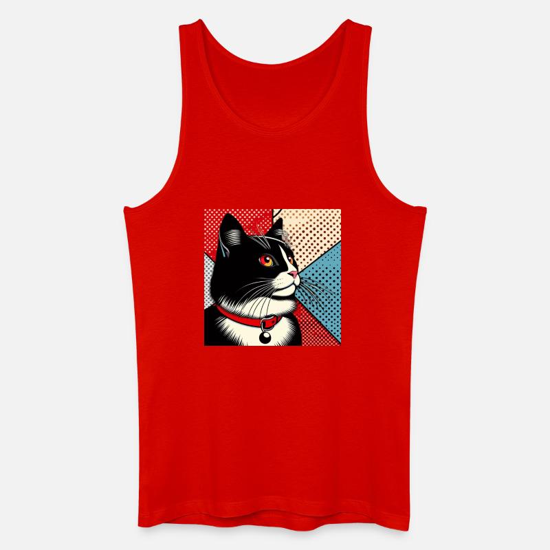 Kat 1 3 - Männer Bio Tank Top - Rot
