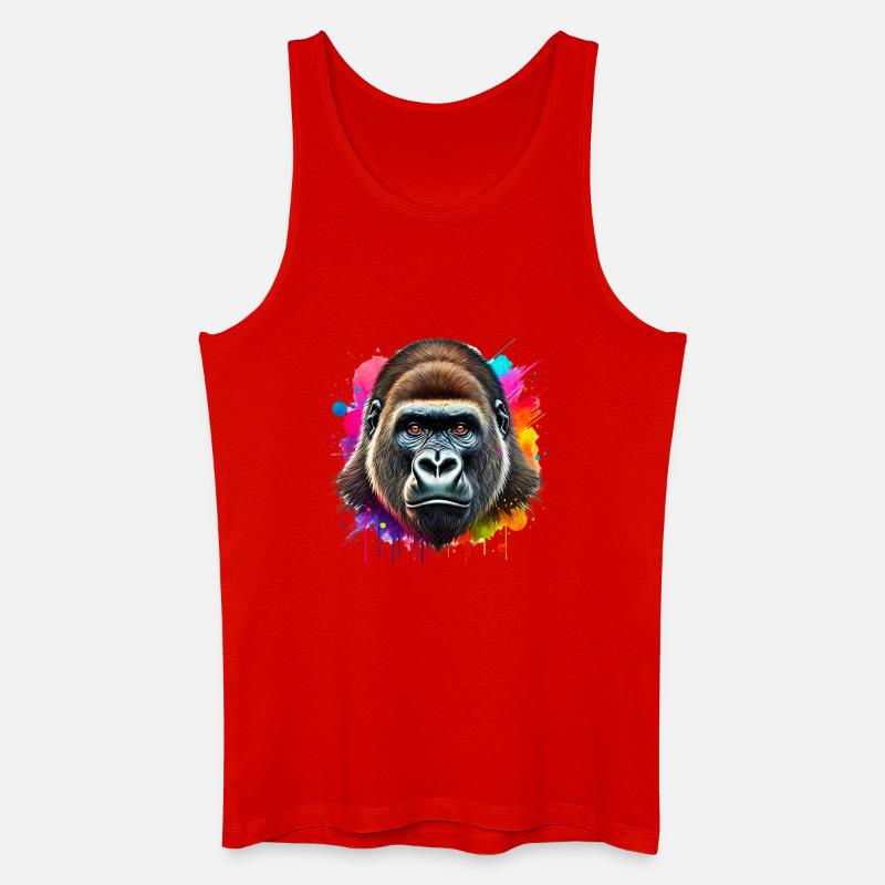 Gorilla - Männer Bio Tank Top - Rot
