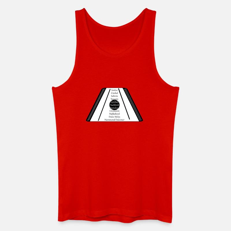 Hackbrett black n white - Männer Bio Tank Top - Rot