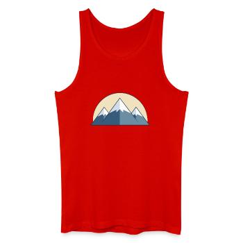 Mountains - Men’s Organic Tank Top - red - Front