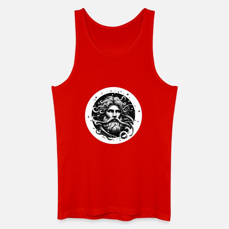 Kosmischer Sternenbart - Wassermann - Männer Bio Tank Top - Rot