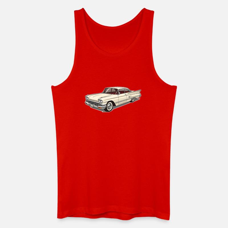 Klassischer Oldtimer - Elegantes Retro-Autodesign - Männer Bio Tank Top - Rot