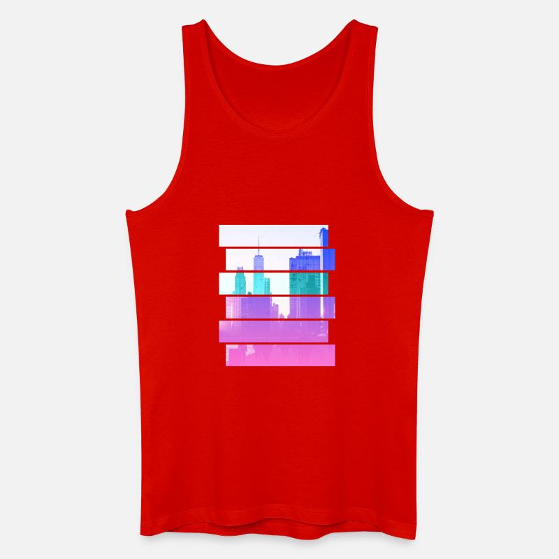 NYC - Männer Bio Tank Top - Rot