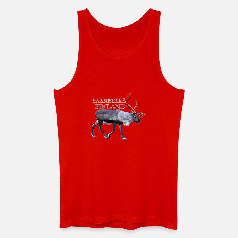 Saariselka - Männer Bio Tank Top - Rot