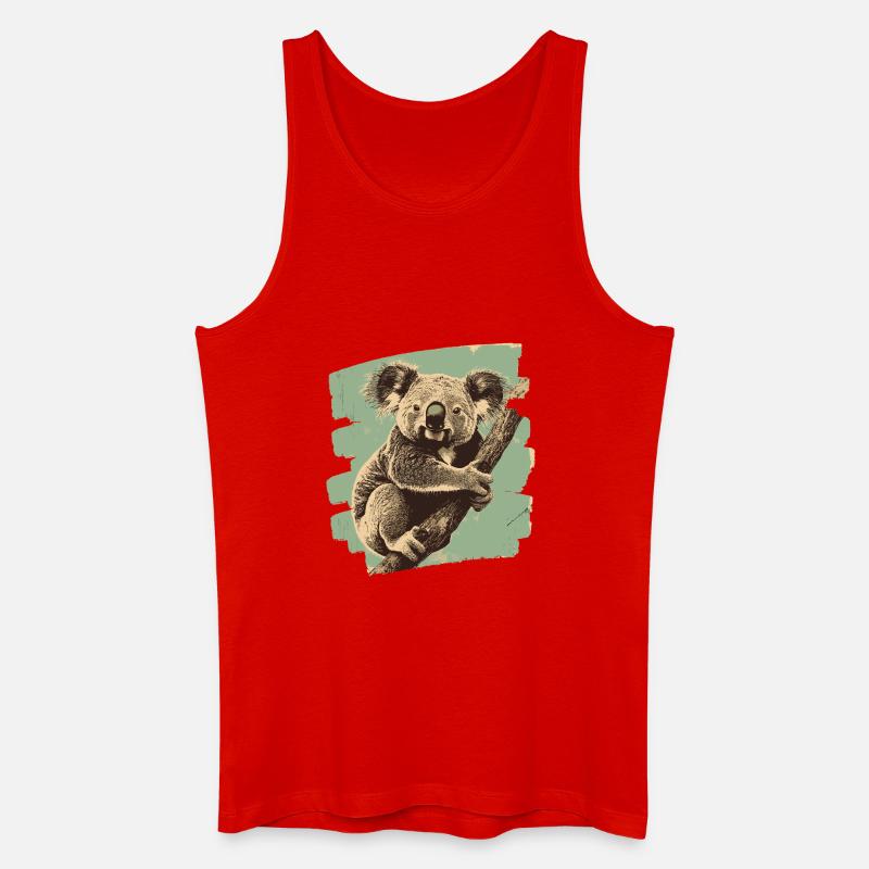 Koala Bär - Männer Bio Tank Top - Rot